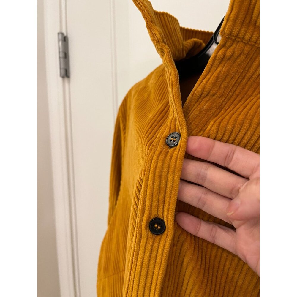 Toast UK Swingy Needlecord Corduroy Shirt Dress Size UK 18 US 14 Ochre Yellow - Picture 6 of 10